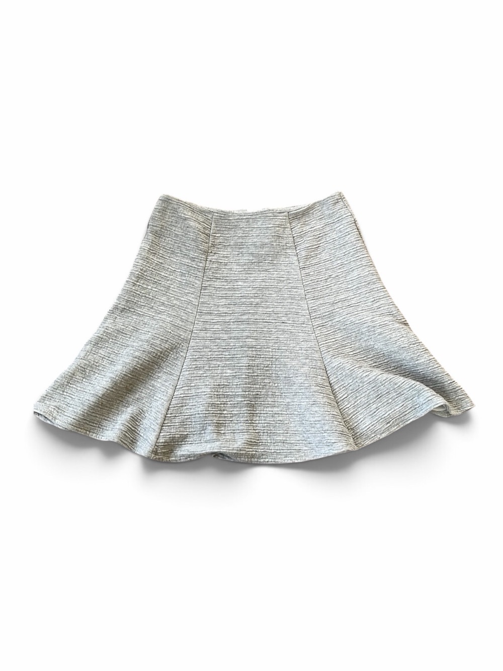 Anthropologie Maeve Thick Knit Zip Up Swing Skirt Gray Skirt